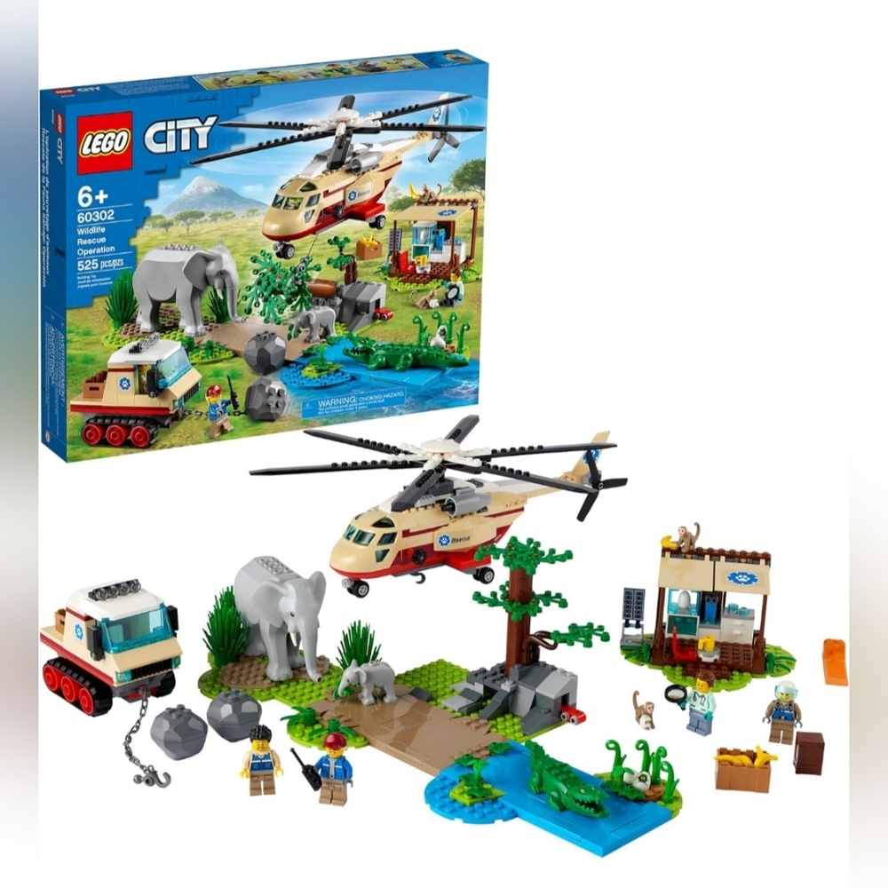 Lego City 60302 Wildlife Rescue Operation Building Set NWT